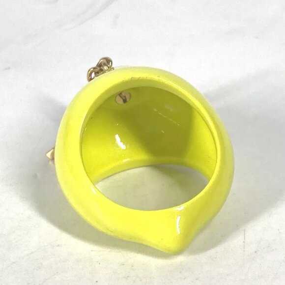 LOUIS VUITTON MP3279 Berg-LV Fruit Lemon Accessories Ring enamel yellow - Picture 4 of 8